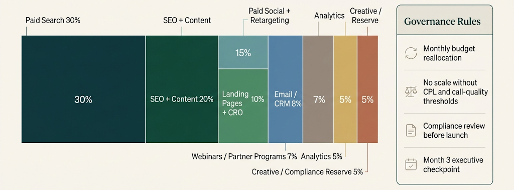 Budget allocation recommendation visual
